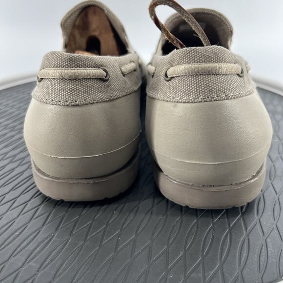 Men's Crocs Beach Line Canvas Slip On Boat Shoes Loafers Mens Size 13 Comfort - Picture 5 of 10